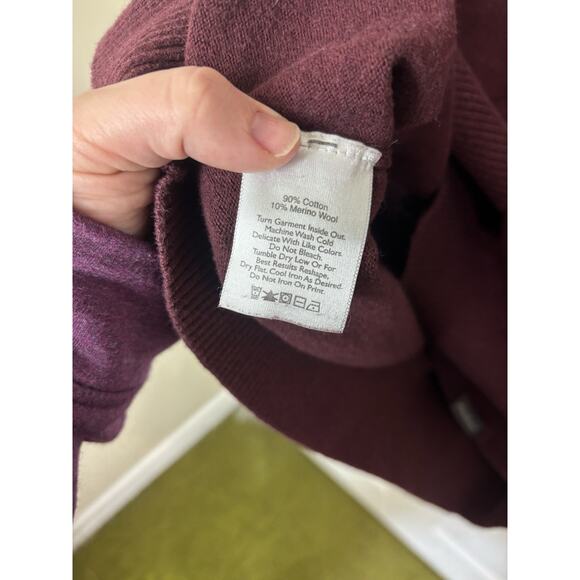 Eddie Bauer Men’s Merino Wool Blend Quarter Zip Sweater Size 2XL Henley Casual - Picture 7 of 7